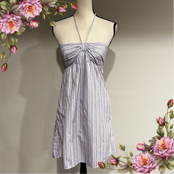 Sleeveless a-line mini loose fit striped dress - Picture 1 of 13